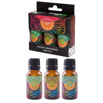 Набор масел эфирных "Иммунитет"(пихта, эвкалипт, чайное дерево), 3х15мл