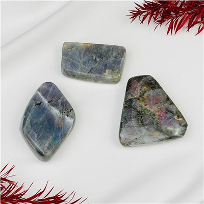 Радуга Самоцветов Срез (экран) из камня Лабрадор полированный в ассортименте