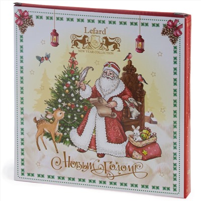 ТАРЕЛКА ЗАКУСОЧНАЯ LEFARD "ДЕД МОРОЗ" 20,5 СМ (КОР=18ШТ)