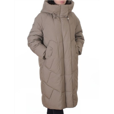 A621 BEIGE Пальто зимнее женское (200 гр. холлофайбер)