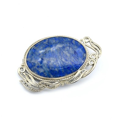 Брошь лазурит "Овал" 53*34мм.