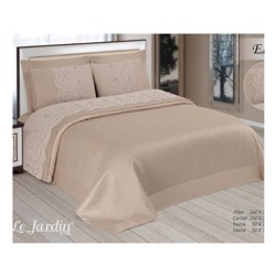 Комплект Постельного Белья с Покрывалом 240x260 см ЕВРО 2 сп.Pike Set Le Jardin D'OR