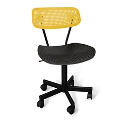 Стул подъемно-поворотный SHT-S85/S121М
                        желтый / черный / черный муар