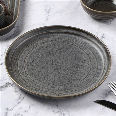 Тарелка Magistro Urban, d=22 см, фарфор, серая