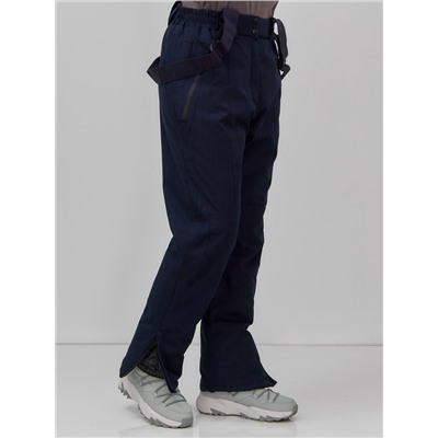 Полукомбинезон утепленный женский большого размера темно-синего цвета 666_1TS