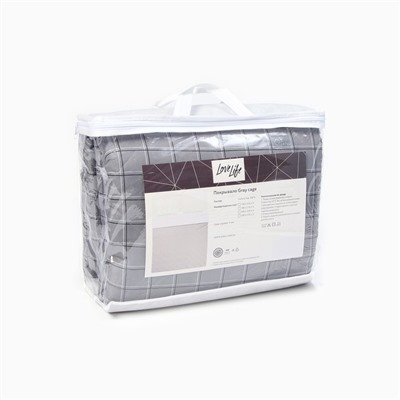 Покрывало LoveLife евро макси Gray cage 240*210±5см, новосатин, 100%п/э