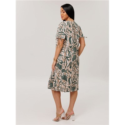 Женское платье Пл-109(К) / Зеленый (узоры)