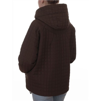 8039 BROWN Куртка стеганная демисезонная женская (100 гр. холлофайбер)