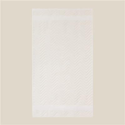 Полотенце махровое SL HOME: Geometry "Блан де Блан" 50х90 см, 83% хлопок, 17% лён, 500 г/м2