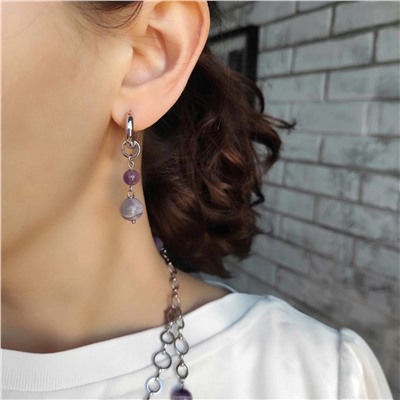 Серьги с аметистами
