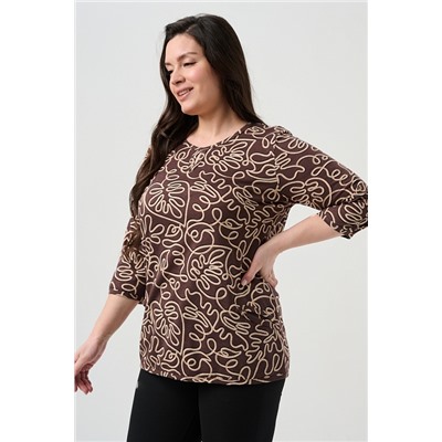 Женская блузка 21621 / коричневый
