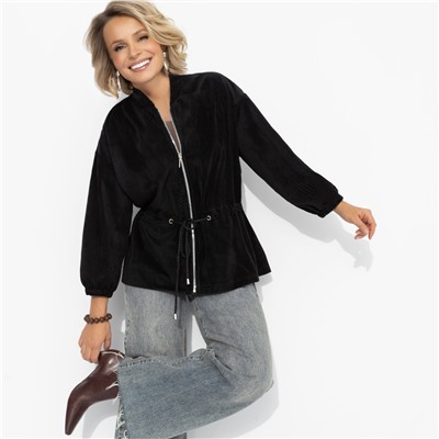 Бомбер мягкий на кулиске, Хочу-надо-беру (чёрный)