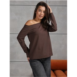 Лонгслив "Плечо" Шоколад