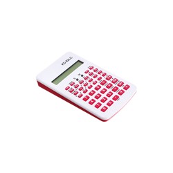 Калькулятор инженерный 10-разрядный, корпус белый, с розовыми кнопками