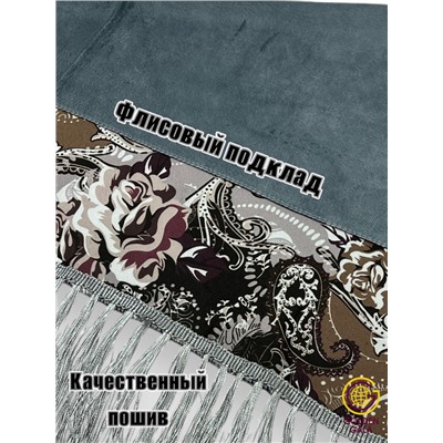 Косынка теплая на флисовой подкладке с бахромой Арт 2347/5