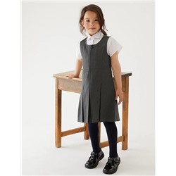 Girls' Permanent Pleats School Pinafore (2-12 Yrs)