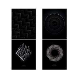 Тетрадь 48л., А5, клетка Greenwich Line "Modern geometric", матовая ламинация, тиснение фольгой, 70г/м2