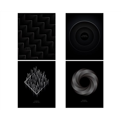 Тетрадь 48л., А5, клетка Greenwich Line "Modern geometric", матовая ламинация, тиснение фольгой, 70г/м2