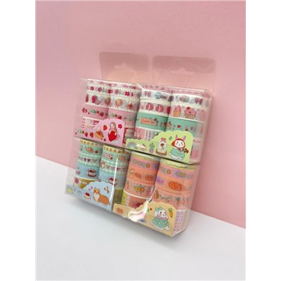 Набор декоративного скотча 10 шт. "Food stories", mix, шоу-бокс 8 шт.