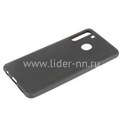 Задняя панель для Samsung Galaxy  A21 Силикон матовый (черная)