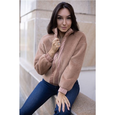 Куртка женская демисезонная 23790 (кэмел/тедди)