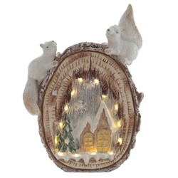 GAEM Фигурка декоративная "Белочки" (подсветка, 3xAA, не прилаг.), L34 W10 H48 см