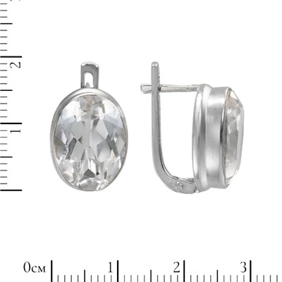 Серьги 'Лико' с горным хрусталём, родий ИВСК31110Х14ХР0R1