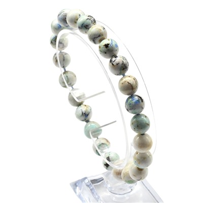 Браслет из Азурмалахита шарик 9мм, 34,2г