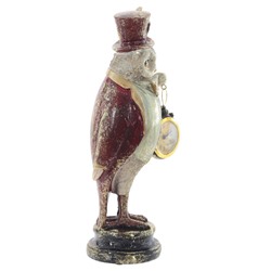 Фигурка декоративная "Сова" с часами (LR44x1), L12 W9,5 H29 см