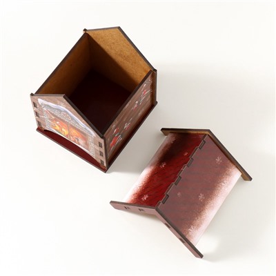 Чайный домик новогодний «Чудеса в окошке», 10.5×9.5×12 см