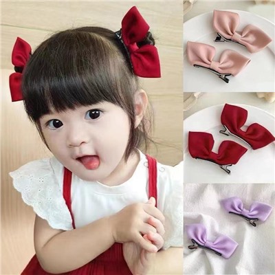 Заколки-бантики для волос на зажиме 2 штуки, Размер 5 см.