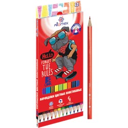 Карандаши 12цв "Attomex. Be cool" 2М 2,65мм шестигранные пластик 5022610/12/Китай
