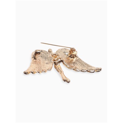 Брошь «Ангел», цвет белый в золоте