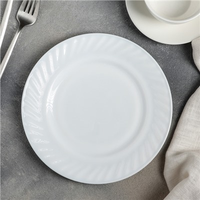 Тарелка десертная Доляна «Регал», d=20 см, стеклокерамика