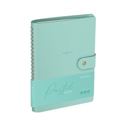 Записная книжка А5 96л. ЛАЙТ, кожзам, скрытый гребень, Greenwich Line "Pastel. Azure", блок в линию