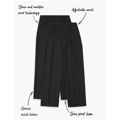 2pk Boys' Regular Leg School Trousers (2-18 Yrs)