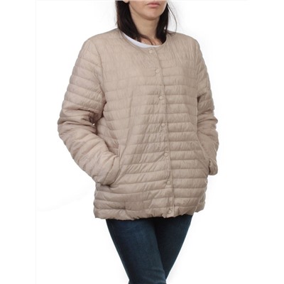 K-527 BEIGE Куртка демисезонная стеганая женская (70 гр. холлофайбер)
