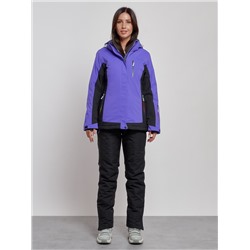 Горнолыжный костюм женский зимний темно-фиолетового цвета 03327TF