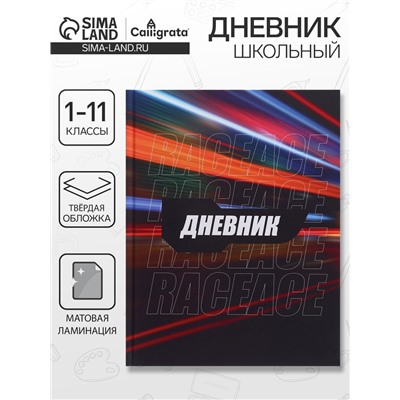 Дневник школьный для 1-11 классов, «Трасса ночного города», твёрдая обложка 7БЦ, матовая ламинация, 40 листов