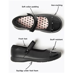 Kids' Leather Freshfeet™ School Shoes (8 Small - 1 Large)
