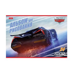 Альбом для рисования 24л "Тачки" А4 на скобе