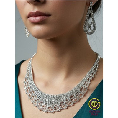 Набор бижутерии "Вечерний шарм" Арт Н5 модель 3 серебро