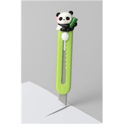 Канцелярский нож "Panda", green