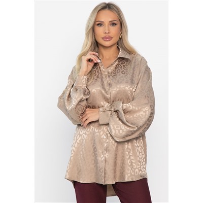 Рубашка атласная Все мысли о тебе (капучино) Б14503-7М