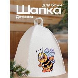 Шапка для бани с детским принтом "Пчелка"