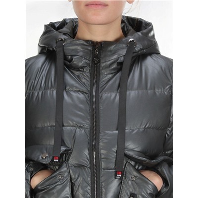 8063 DARK GRAY Куртка демисезонная женская (130 гр. синтепон)