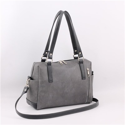 Сумка 1105 македония серый+черный