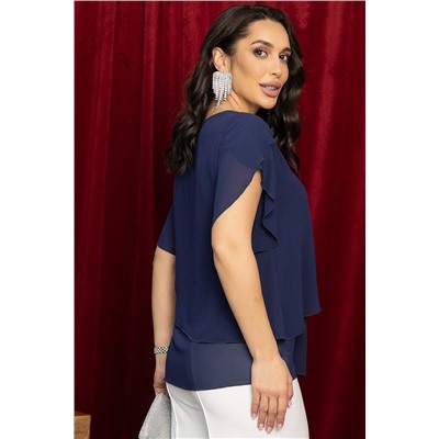 Блуза Магнолия (синяя) Б11053