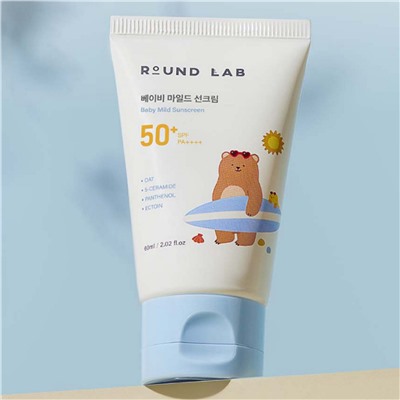 ROUND LAB Детский солнцезащитный крем / Baby Mild Sunscreen SPF50+ PA++++, 60 мл