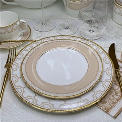 145-339 Набор из 6 тарелок 22см.  ЖОЗЕФИНА в под.уп.(х10)Костяной фарфор